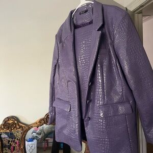 Croc leather purple set